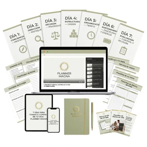 Material 7 días controla tu vida Método Planner Magna